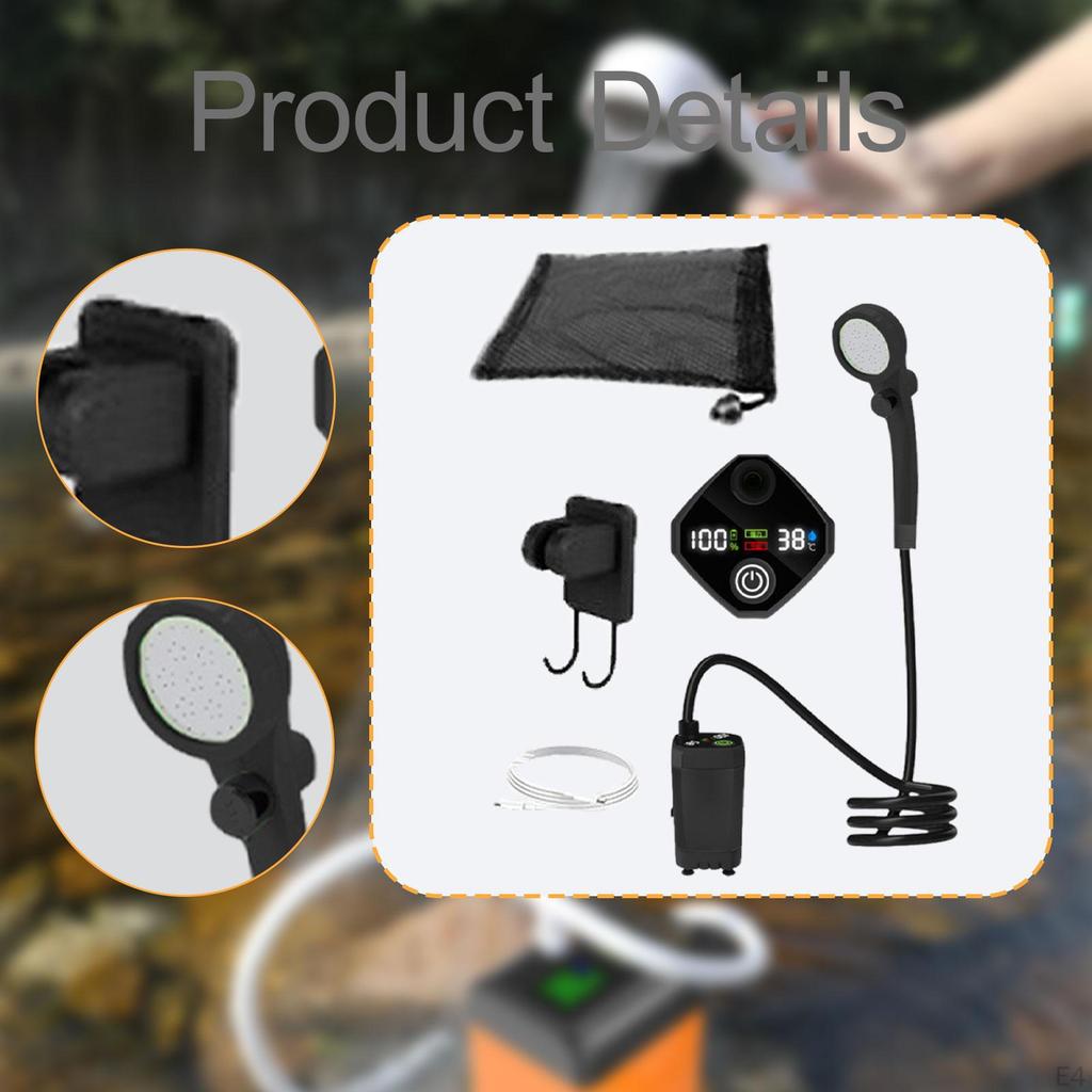 Portable Shower Accessories Compact Convenient Camping Versatile for Traveling RV Car Washing