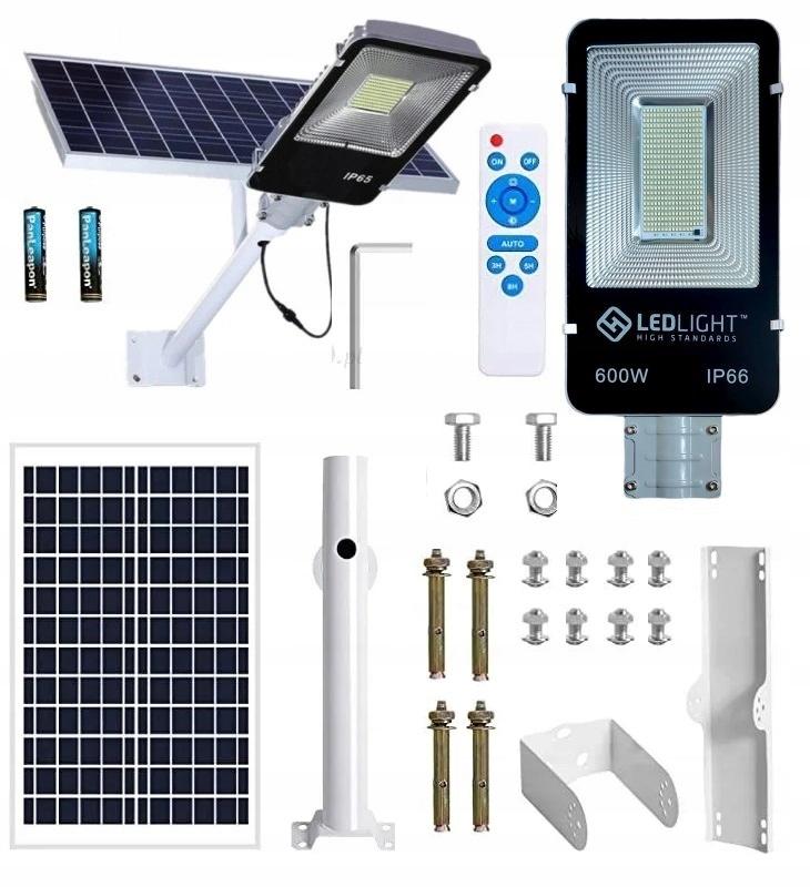 Large Outdoor Solar Led Street Lamp Powerful 600W Lantern Sensor