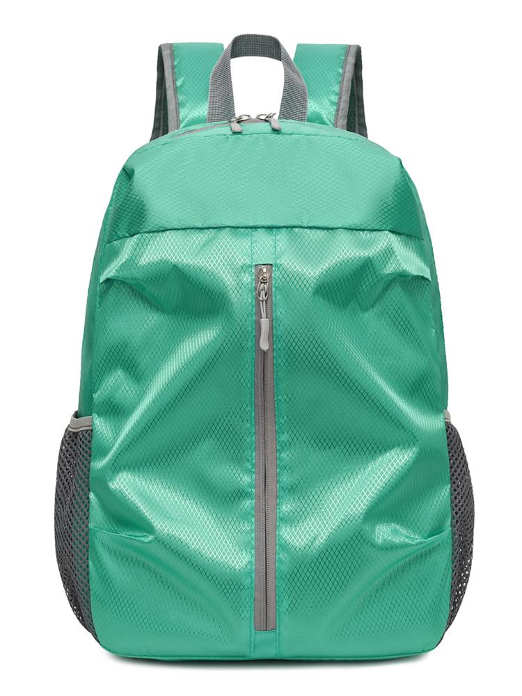 Men's and Women's Nylon Foldable Backpack Casual and Simple Large Capacity Waterproof Travel Bag