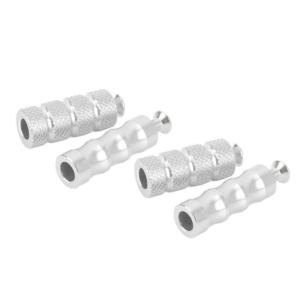 2 Pair Motorcycle Brake Foot Peg CNC Process Plating Precise Fit For M6 6mm Mounting Bolts Motorbike