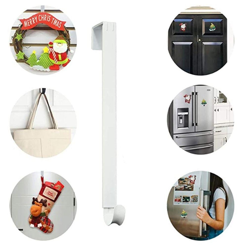 Black/White Wreath Hook Metal Wreath Door Hanger Adjustable Garland Hanger  Over the Door