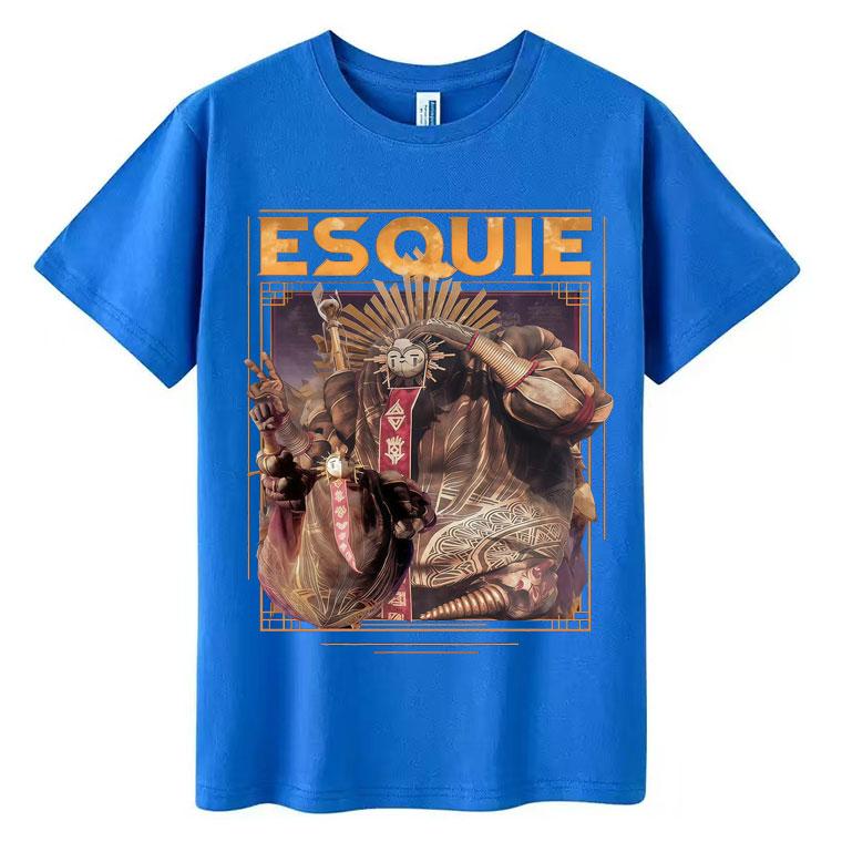 Esquiu Clair Obscur Expedition 33 Aesthetic Tee Shirt Novelty Cotton Oversized T Shirts Harajuku High Quality TShirts Teenagers