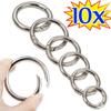 10/50 Stück Metall O-Ringe Federkarabiner für DIY Schmuck Offene Runde Karabiner Schlüsselanhänger Taschenclips Haken Hundeleinen Schnallen Verbinder
