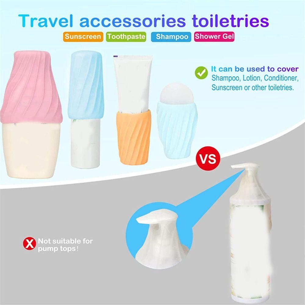 NEW Leak Proof Silicone Cover Reusable Elastic Sleeves Toiletry Covers Toiletries Protection