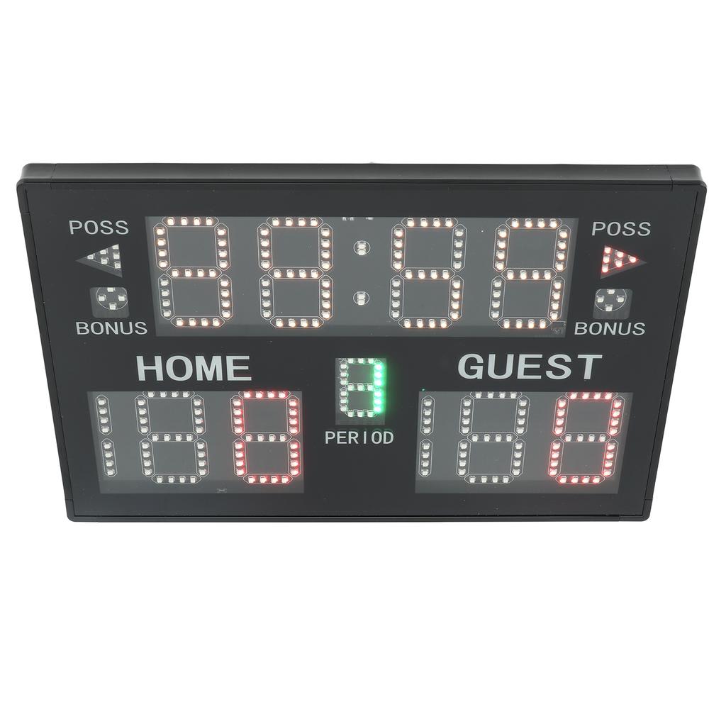 11 Position Basketball Scoreboard Battery Powered LED Digital Scoreboard for Multisports   Black