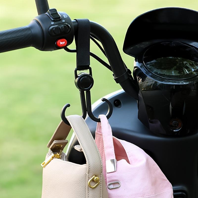 Durable Universal Fit Hook Set - No-Drill, Multi-Purpose for Electric Scooters, Bicycles, and Mobility Scooters Material, Helmet, Bag