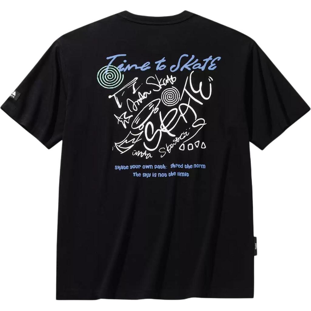 Anta Life Collection T Shirts Men's Black Crew Neck Moderate Straight Fit 152628126-3