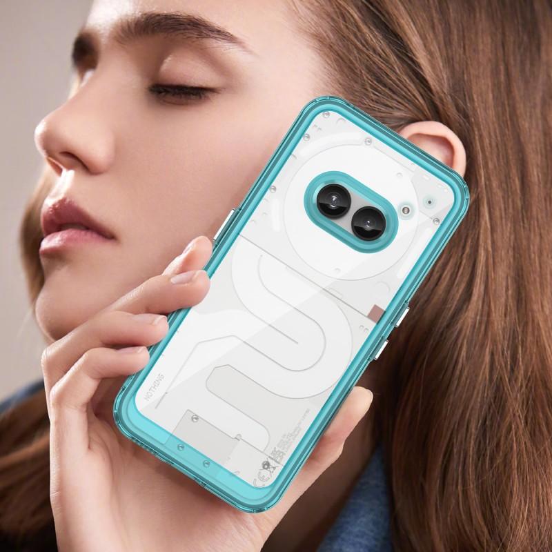 For Nothing Phone (2a) Phone Case WANLONFENG XC Series TPU Acrylic Cover with Tempered Glass (Big Lens Hole)