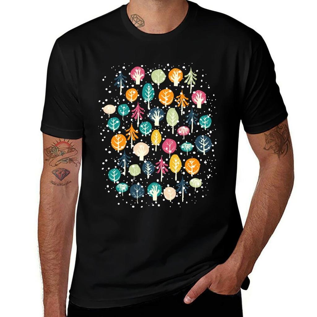 Night Forest Tshirt Casual All Match Tee Shirt For Unisex
