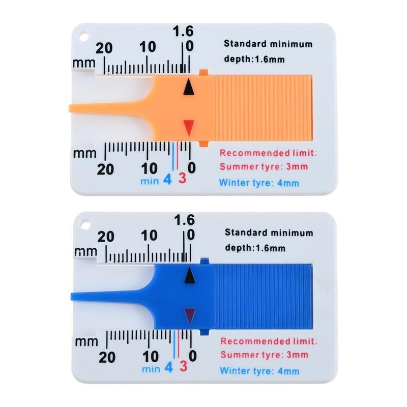 1Pc Tire Tread Depth Gauge,0-20mm Tire Tread Depth Indicator,Portable Car Tire Depth Gauge,Car Trailer Measuring Tool Accessory