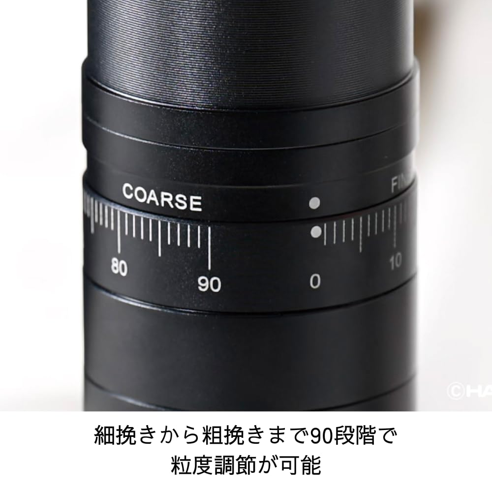 Hario Coffee Grinder PRO Coffee Beans 24g Stainless Steel Mill 90 Levels Adjustable Disassembly Bearing Black CGP-2-B