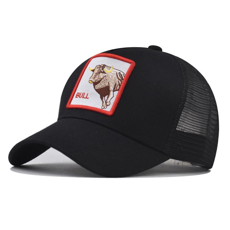 Spring New Models, Animal Embroidery, Net Hat, Baseball Hat, Men's and Women's Hats, Hip-hop Caps