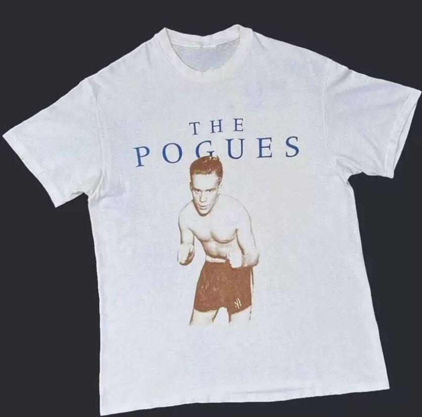 VTG THE POGUES PEACE and LOVE 89 Shane MacGowan Shirt NZ401 FREE SHIPPING M