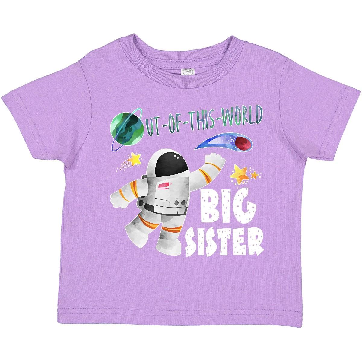 

Inktastic Out Of This World Big Sister Astronaut In Space Toddler T-Shirt Family 100