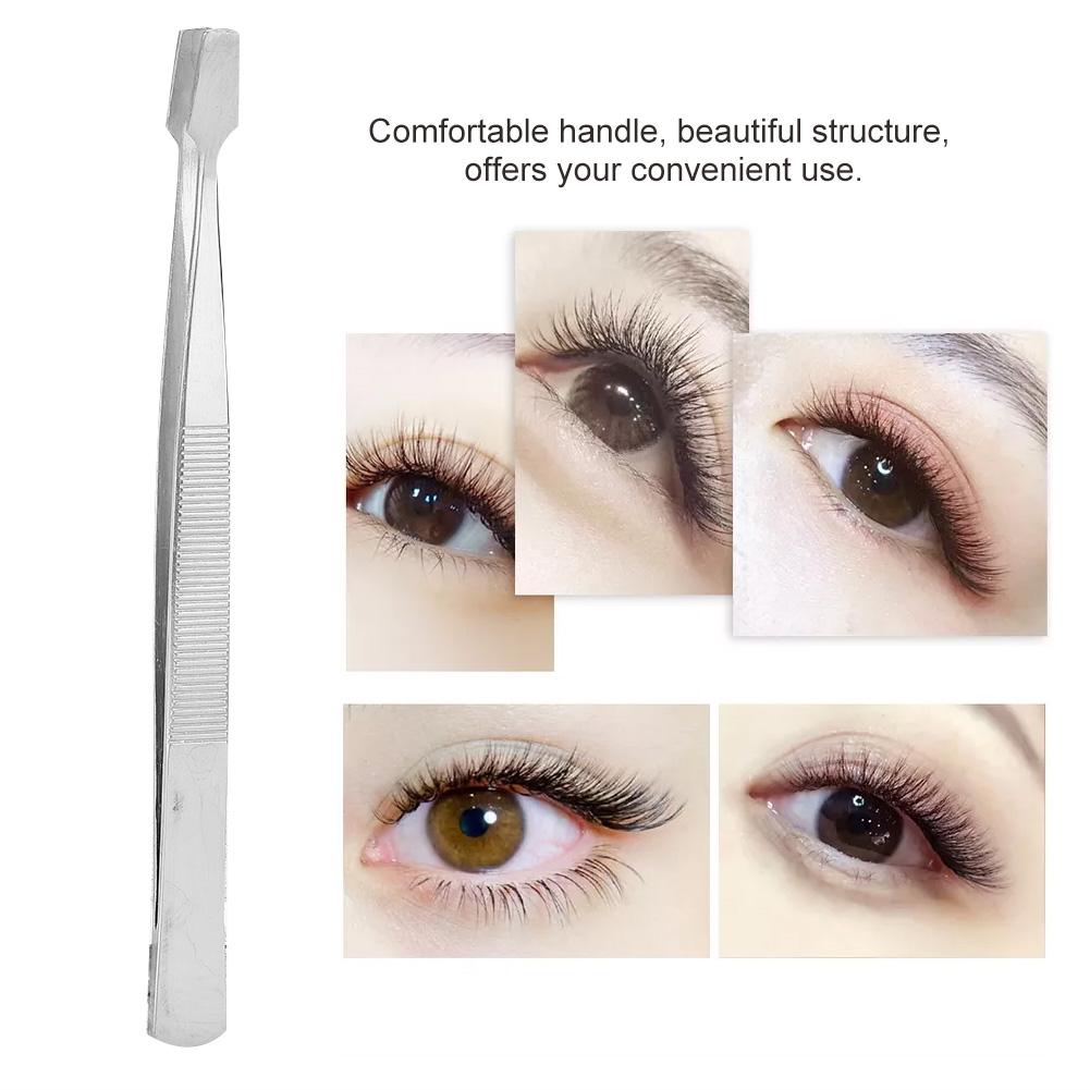 Stainless Steel Eyelash Extension Tweezers False Fake Eyelashes Grafting Tweezers