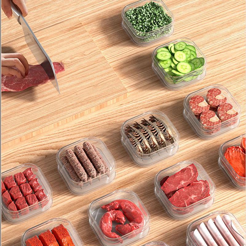 New Refrigerator Storage Box, Frozen Meat Box, Special Kitchen Food Storage with Lid, Sealed Fresh-keeping Box for Frozen Storage