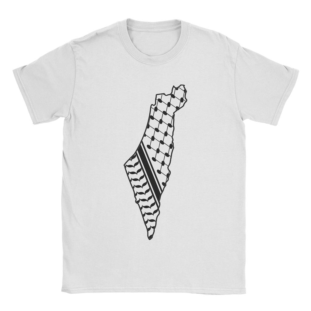 Mens Keffiyeh Palestine Map T Shirt  100 Cotton Clothing Humorous Short Sleeve Round Neck Tees Plus Size TShirts