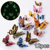 Butterfly Wall Stickers Office Living Room 12pcs Mirror Set Background