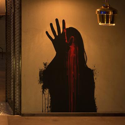 Halloween Thriller No Face Geist Schlafzimmer Wohnzimmer Heim Atmosphäre Dekorative Wandaufkleber