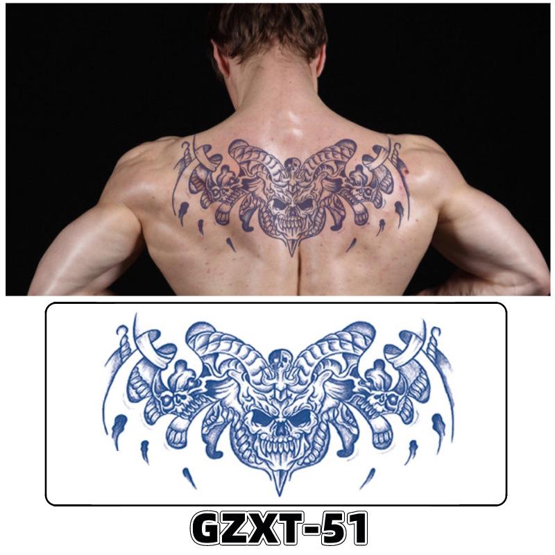 Waterproof Herbal Semi-Permanent Flower & Wings Sleeve Tattoo Sticker