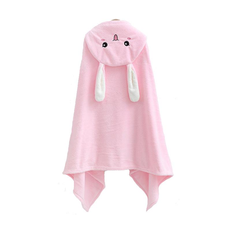 Children's Cartoon Bathing Hooded Oversized Baby Embroidered Bathrobe