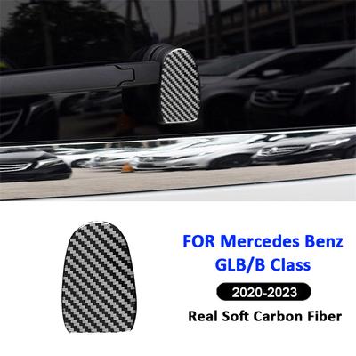 Carbon Fiber Car Rear Wiper Cover Trim Panel Exterior Decoration Sticker For Mercedes Benz V Class 2015- Auto Accessories