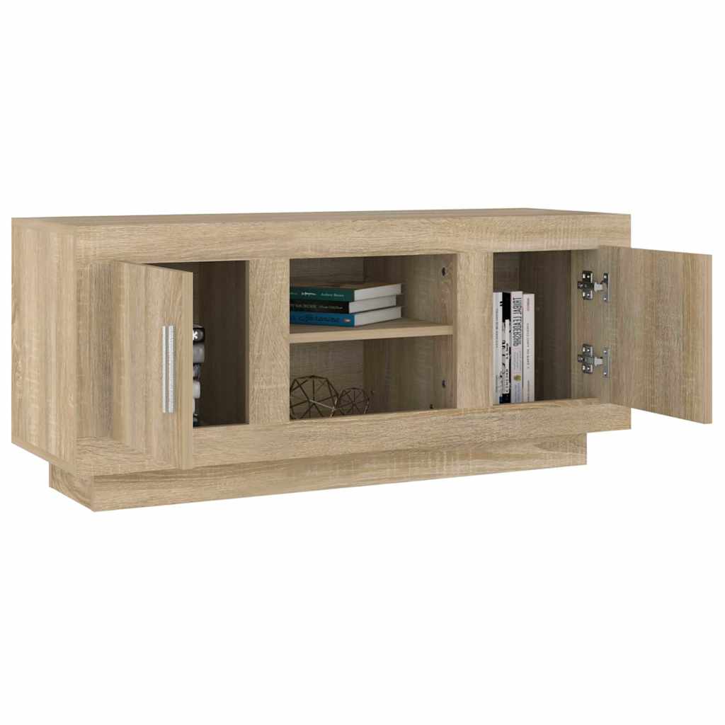 TV Cabinet in Sonoma Oak 102 x 35 x 45 cm Engineered Wood