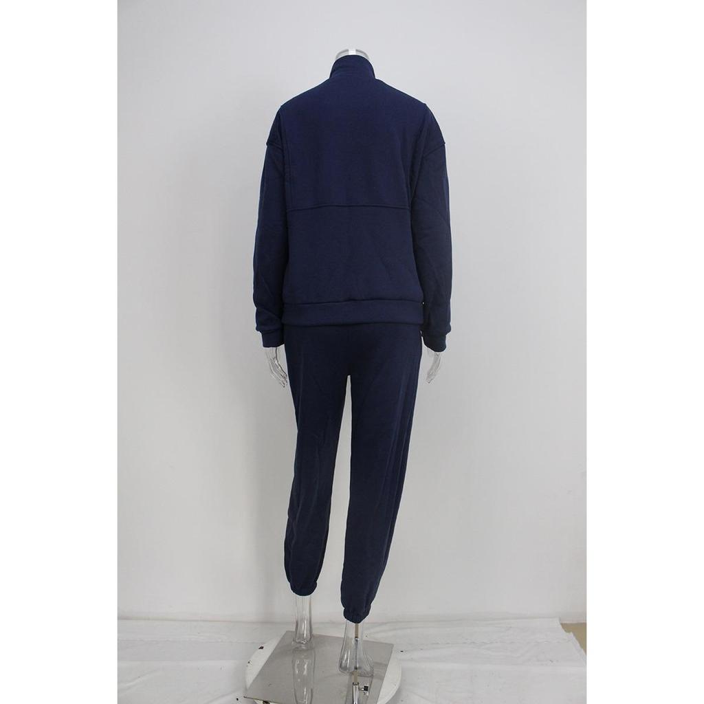 Damski dwuczęściowy zestaw bluza z kapturem polarowy sportowy uliczny casualowy modny dla kobiet