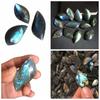 Irregular Shape From Madagascar Decoration Craft Mineral Specimen Natural Labradorite Moonstone Pendants Healing Stone