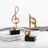 Golden Music Note Model Set Home Art Figurines Decorative Beautiful Crafts Ornaments Living Room Wine Cabinet Desk Decorations
