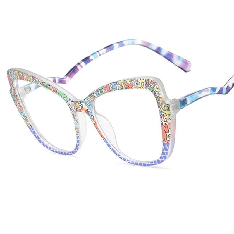 Anti Blue Reading New Rays Oversized Feline Spectacles Eye Ladies Stylish Woman Transparent For Presbyopic Clear Cat's Eyewear Prescription