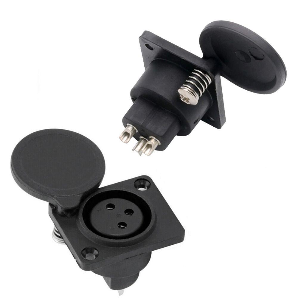 3Pin Female Socket Battery Charger Port Lithium Battery Port Inline Plug Adapter Inline Connector Plastic Metal Construction
