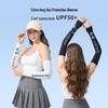 Custom UV Protection Ice Silk Arm Sleeves for Men & Women – Long, Solid Color, Summer Outdoor Wear