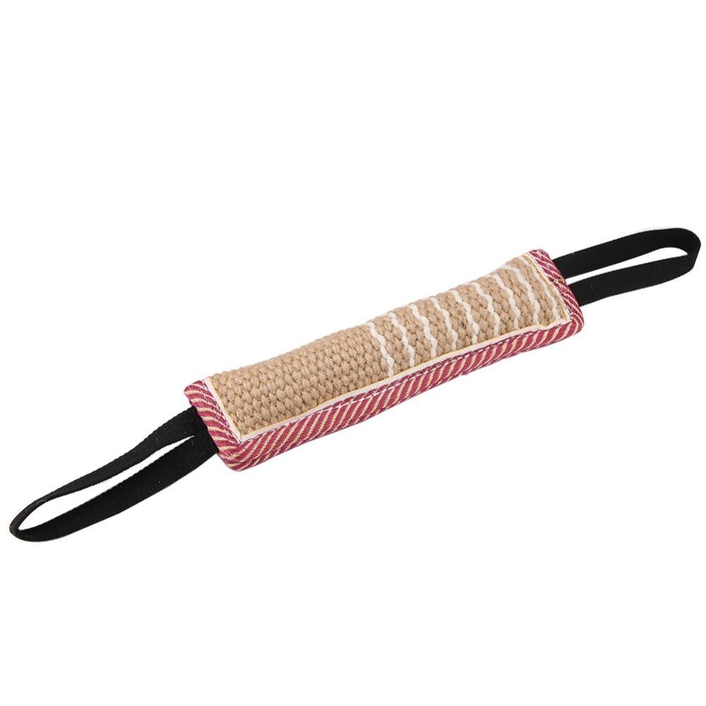 Tough Texture Dog Training Stick Woven Fiber Dog Molar Stick Pet Bite Tug Toy Interactive Play Dog Tug Stick