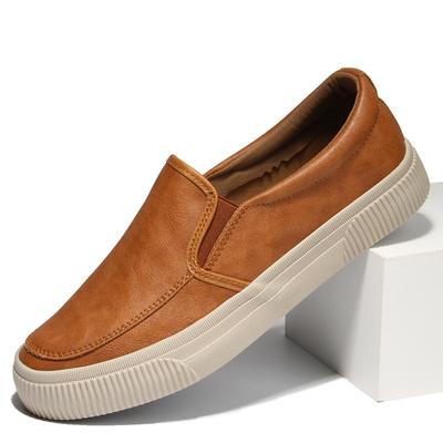 Všestranné pánské kožené boty Prodyšné Ležérní Móda Polobotky s jedním pedálem Trend Malé kožené boty