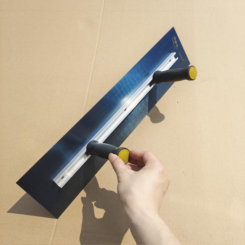 Adjustable Double Handle Blue Steel Putty Scraper and Trowel for Wall Patching and Skimming