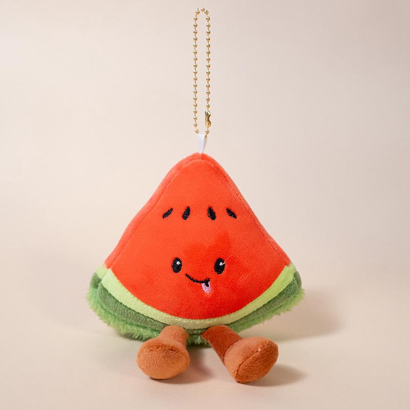Fruit Plush Toy Keychain - Persimmon, Apple, Banana Backpack Accessory