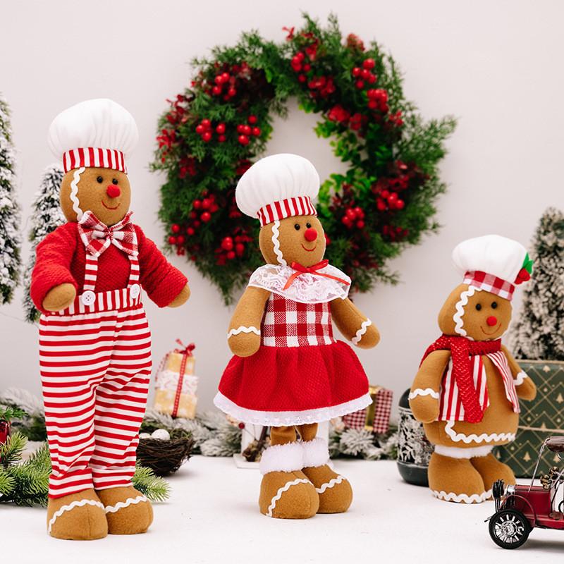 Man Whimsical Gingerbread Doll With Chef Hat In Expandable Styles For Joyful Decor Christmas