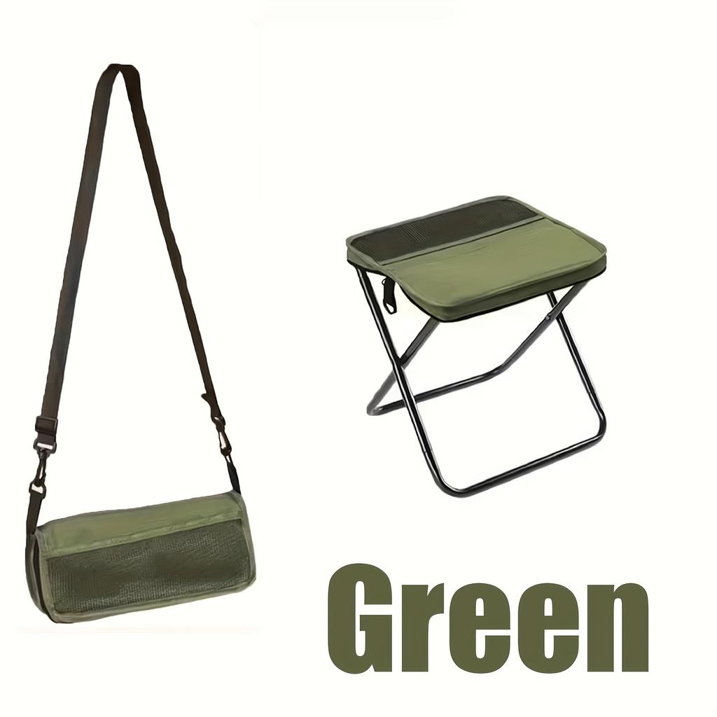 2-in-1 Portable Folding Outdoor Chair with Shoulder Strap, Lightweight Durable Chair for Camping, Hiking, Fishing and Travel