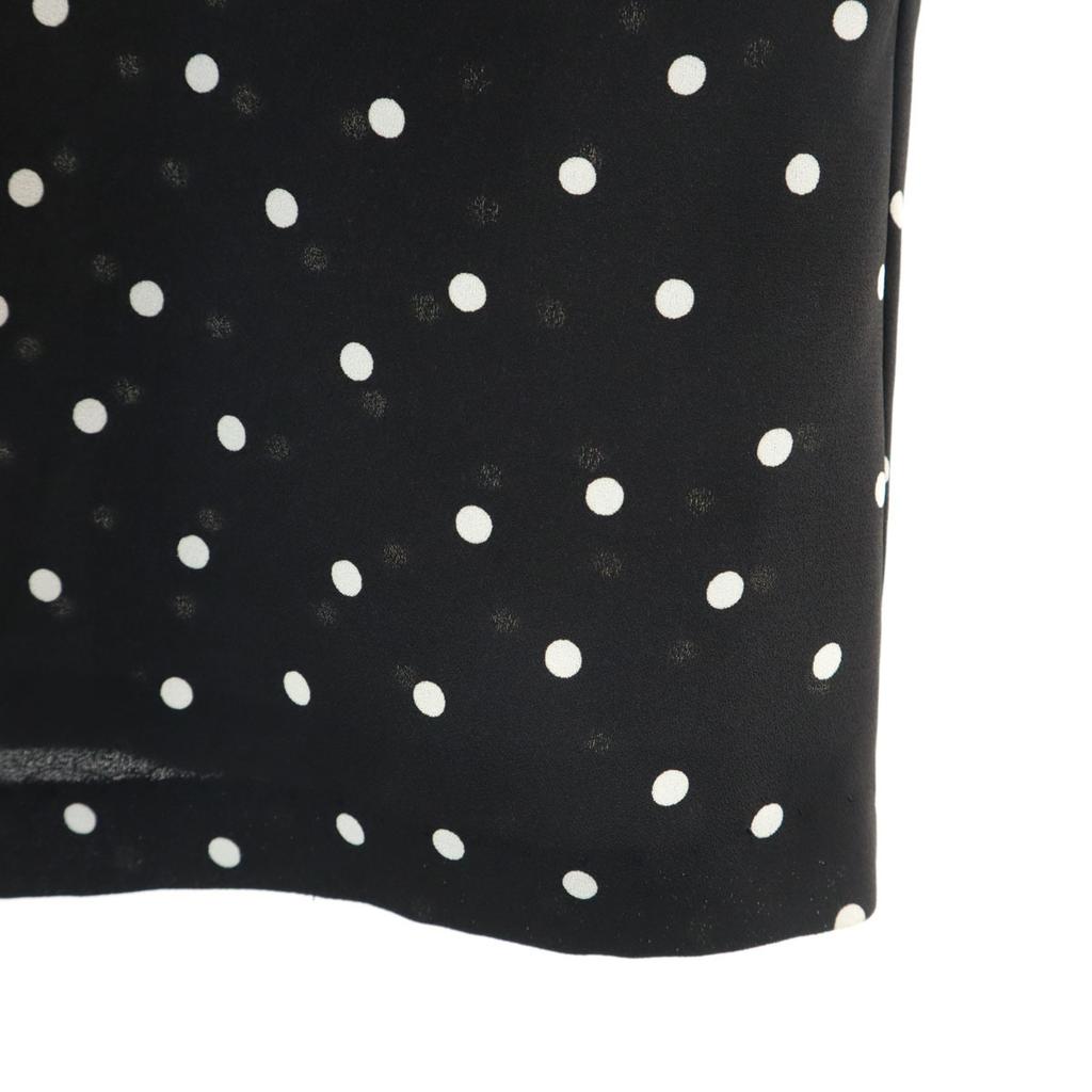 NARACAMICIE Made In Japan Dot Pattern French Sleeve V Neck Blouse 1 Black Women Used