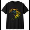 Botanical Black Panther in a Storm Wildlife Mens T-Shirt 100% Cotton Graphic Tee