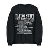 Women's Casual Fashion Long Sleeve Concert Outfit 2023 Trendy  O-Neck Oversized Crewneck Pullover Top Blouse