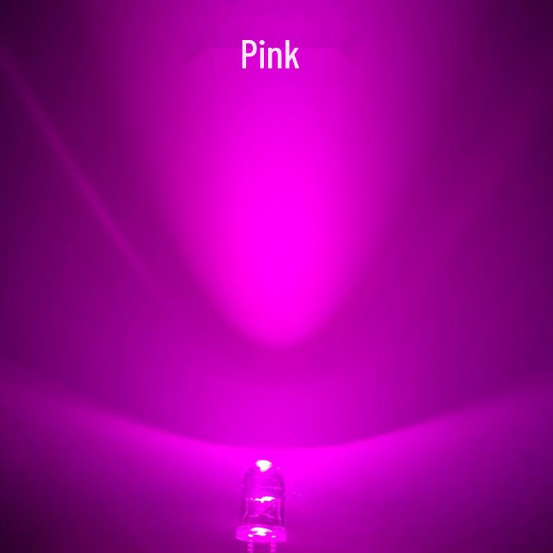 5mm High Brightness LED Lamp Beads, Transparent, Multi-color, Round Head, Long Leg, Direct Plug
