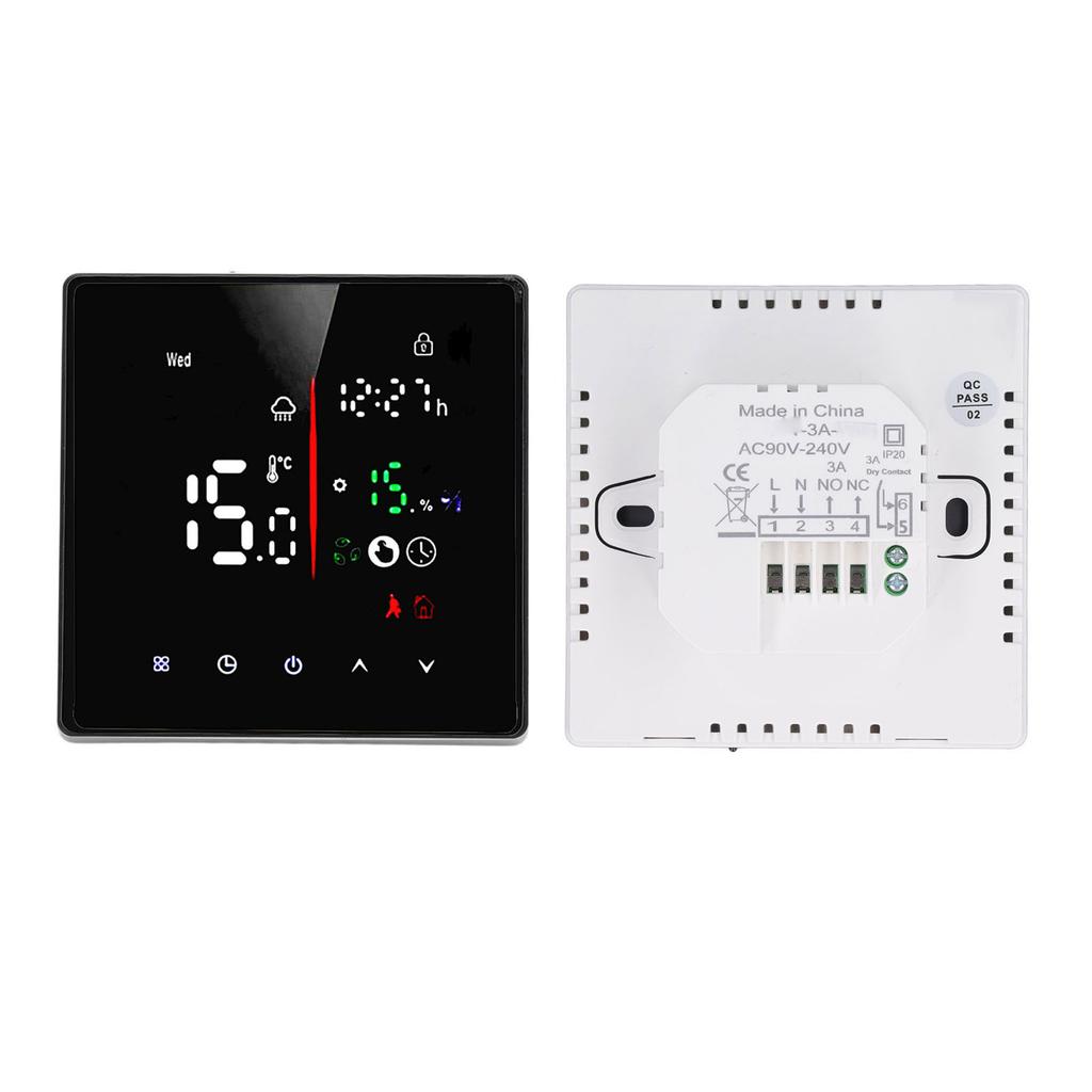Touchscreen-Thermostat mit Verknüpfungsfunktion Wandmontage Temperaturregler für Wasserfußbodenheizung AC 90‑240V 3A