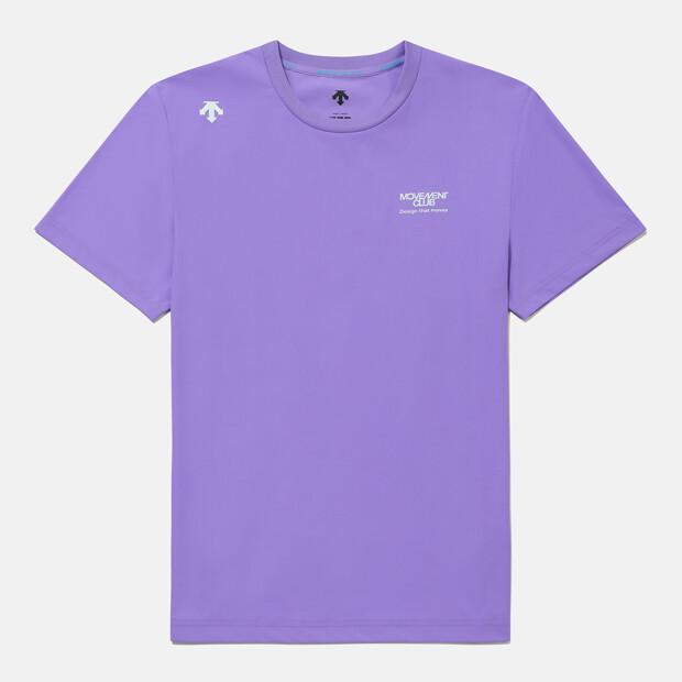 DESCENTE Cooling Tricot Back Graphic Short Sleeve T-Shirt Purple Sr213Ets57