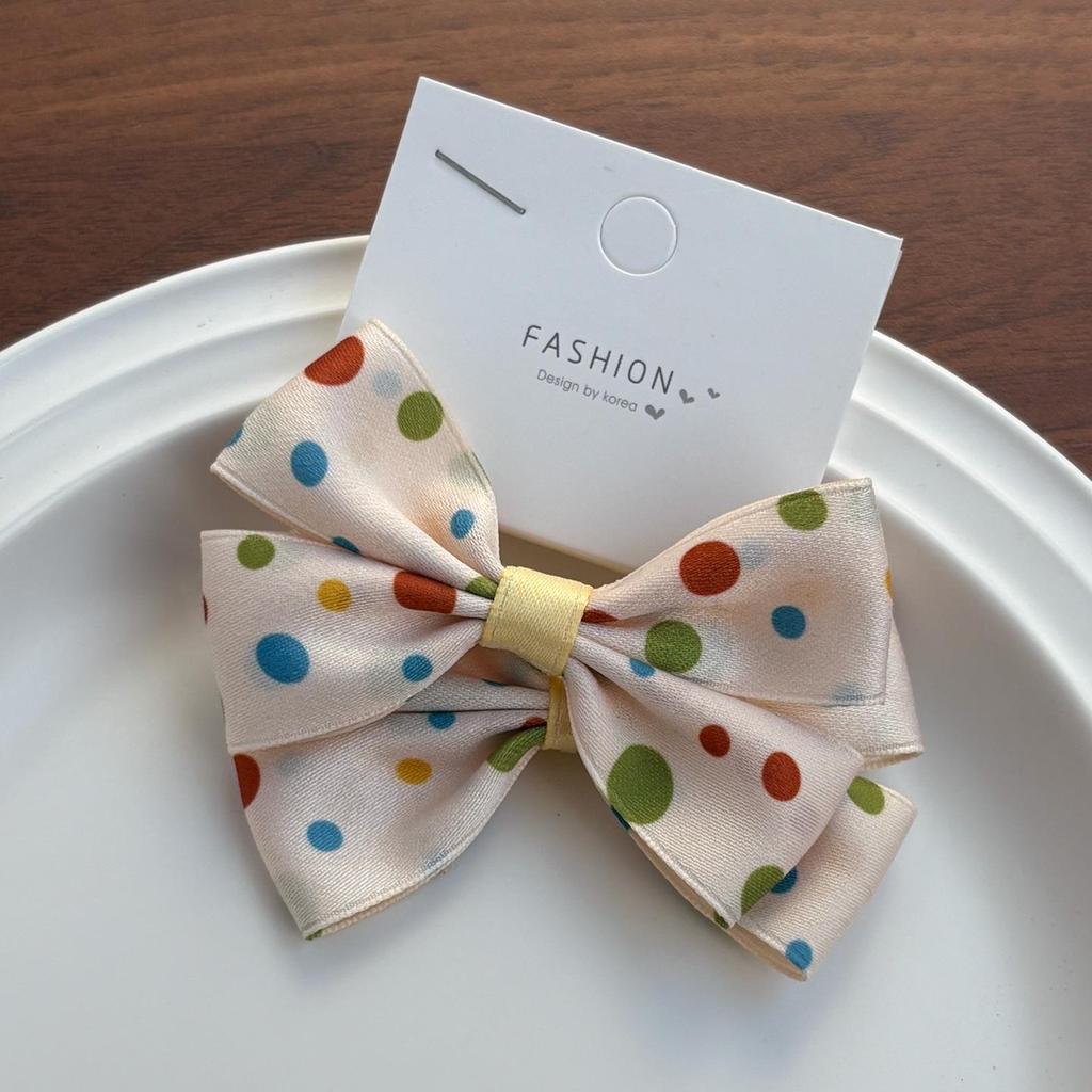Polka Dot & Plaid Hair Clips and Bows for Girls' Ponytails - Cute Hair Accessories for Children and Babies