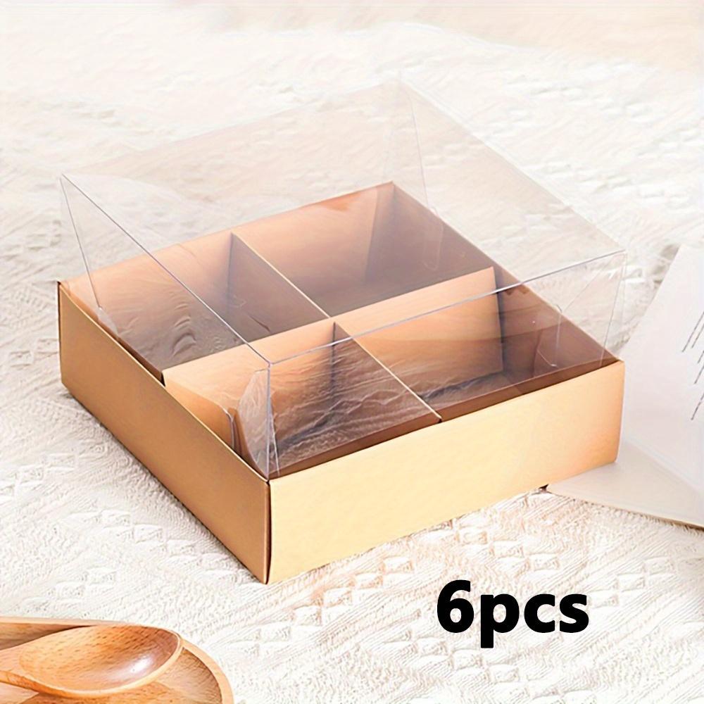 

6 шт. контейнеров для торта, 4 сетки, коробка для торта с прозрачной крышкой, портативная упаковочная коробка для свадебных сувениров, праздничных подарков, органайзеров и хранения 6pcs хаки