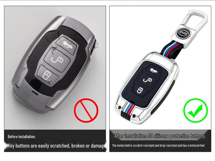 Creative Metal Key Case for BYD Song, Tang Max, Old G5, Surui, E5, Sirui, G6, Qin Models