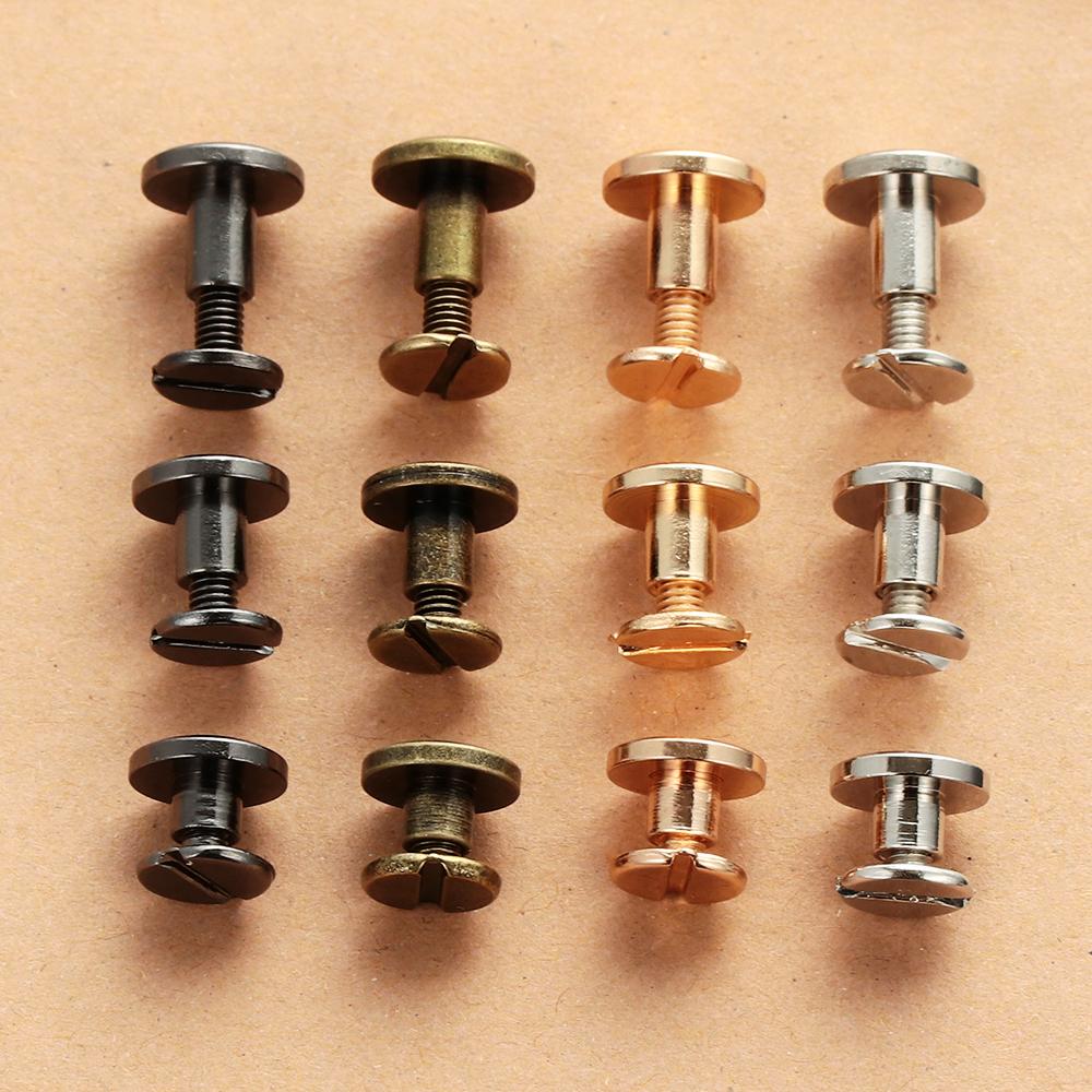 10 Pcs 5/6.5/8mm Luggage Craft Clothes/Bag/Shoes Brass Nail Solid Nail Bolt Leather Craft Round Head Screws Strap Rivets Screw