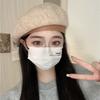 Wool dome beret female autumn and winter face small fashion temperament painter hat leather brim literary and art newspaper children's hat